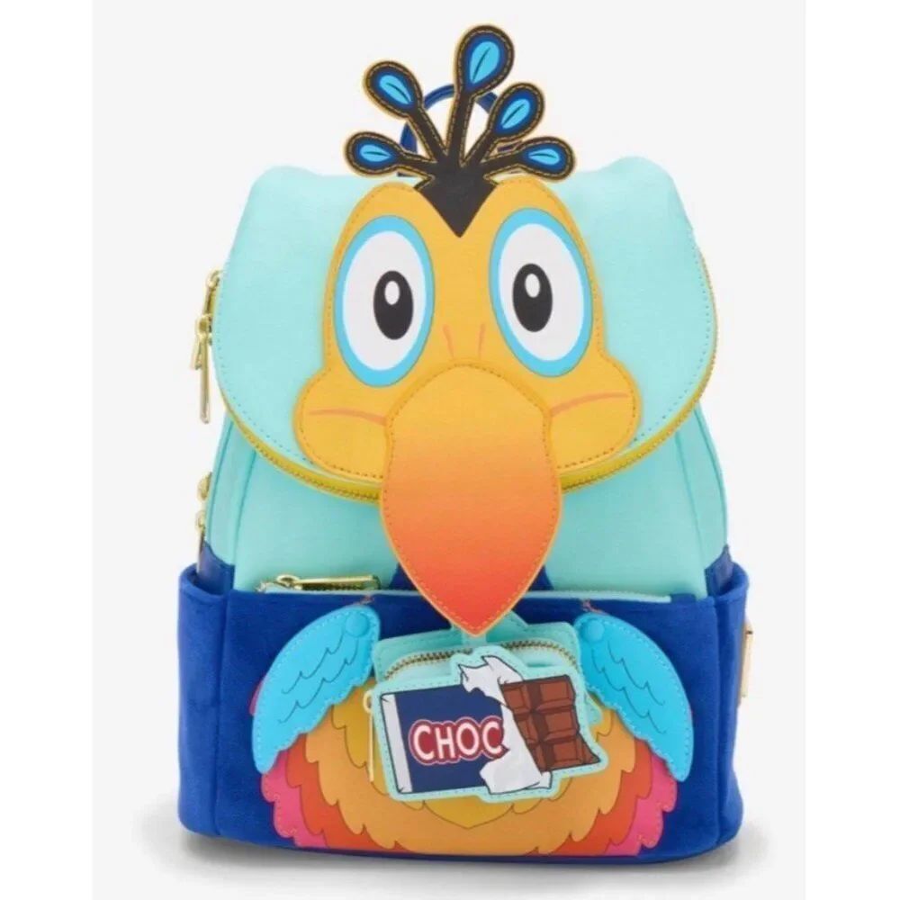 Loungefly Disney Pixar Up Kevin W Chocolate Bar Backpack Peacock Bird NWT